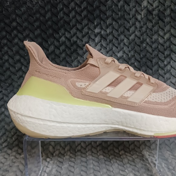 Adidas UltraBoost 21 Women's Athletic Running Shoes Pink Beige White Size 11 - Picture 11 of 15